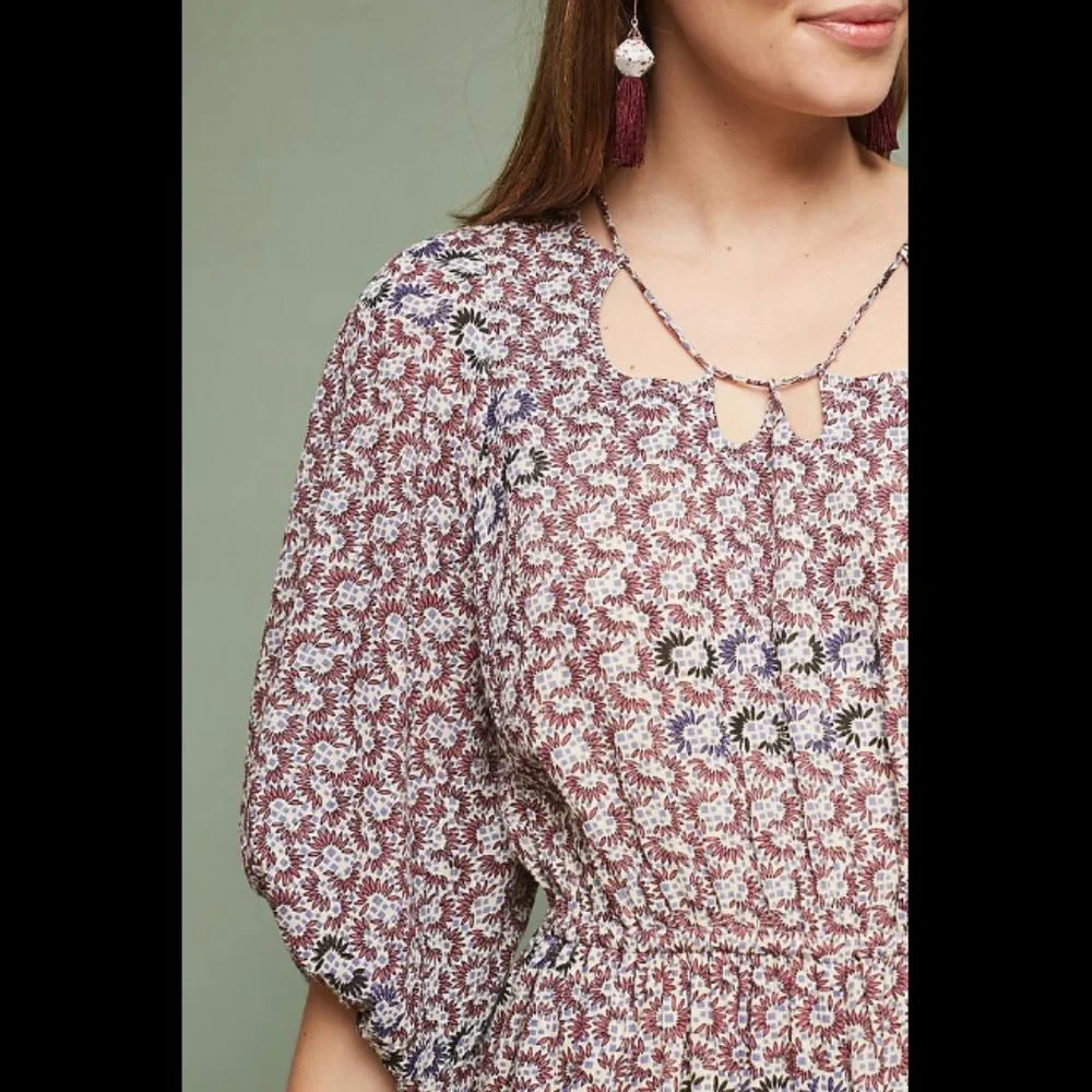 Holding Horses Anthropologie Annamaria Romper Dress Floral Printed XSP